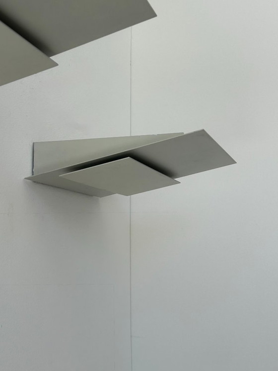 Image 1 of Coppia di applique vintage in fusione di alluminio, Francia 1970