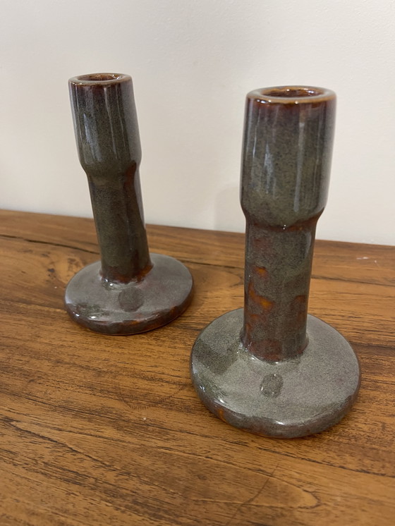 Image 1 of Paar Porzellankerzenständer