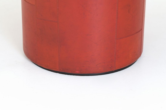 Image 1 of Mesa de comedor 'Tobia' en traverino rojo - Afra y Tobia Scarpa