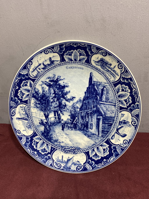 Beautiful Set of 3 Delft Blue Plates - Limited Edition