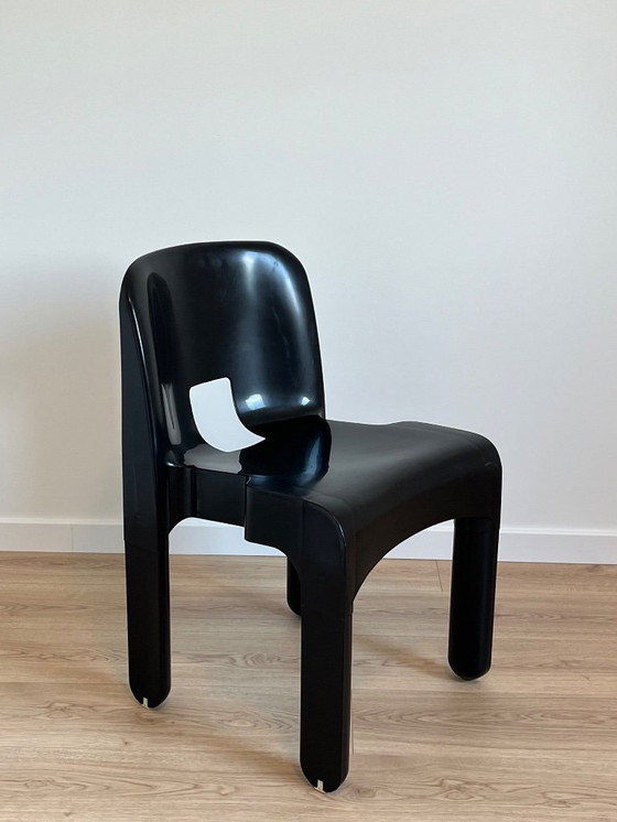 Image 1 of UNIVERSALE CHAIR No. 4867 - Joe COLOMBO - Zwart - Vintage 1967
