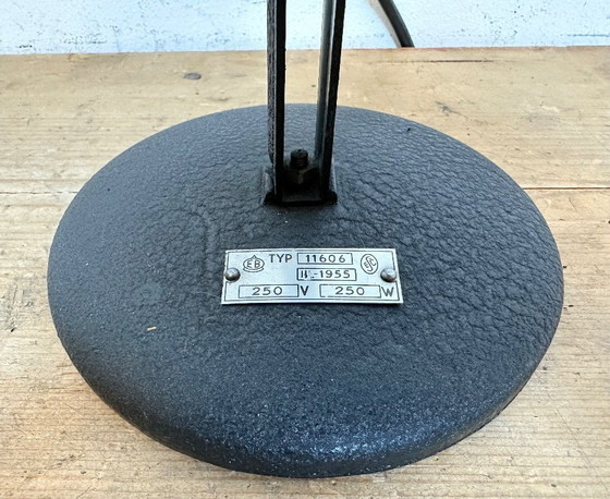 Image 1 of Vintage Black Enamel Table Photo Lamp, 1950s