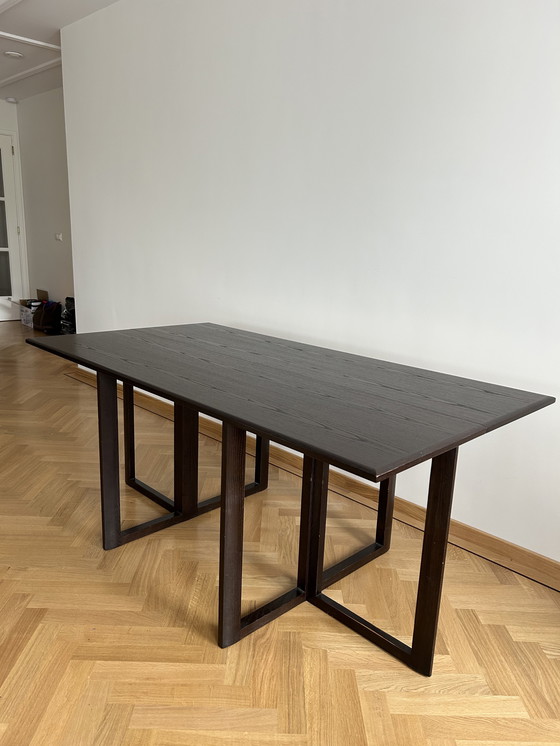 Image 1 of Oak Dining Table, + 6 chairs , 1980.