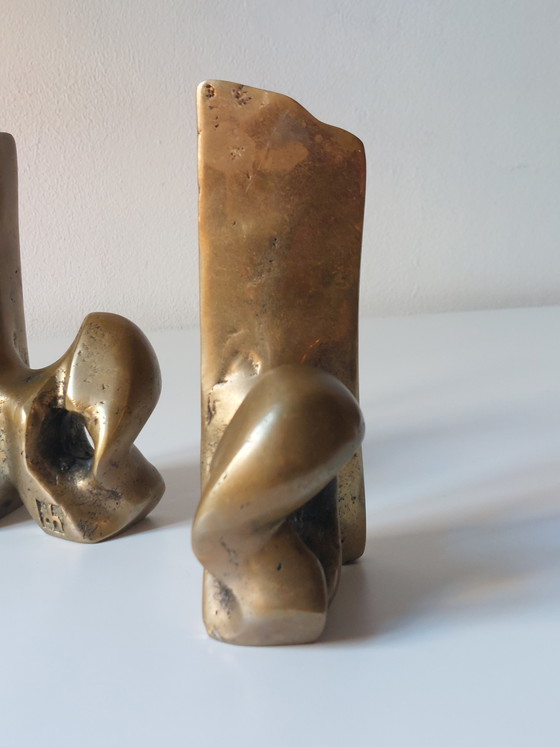 Image 1 of Very rare pair of brutalist David Marshall bookends