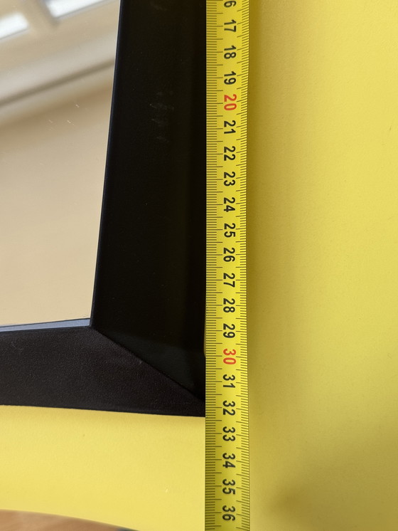 Image 1 of Miroir de rebord IKEA vintage noir – Modèle 1996 / Style Memphis – Rare