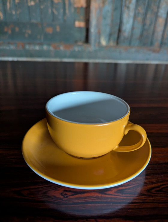 Image 1 of Vintage Kop & schotel - Mitterteich - okergeel 