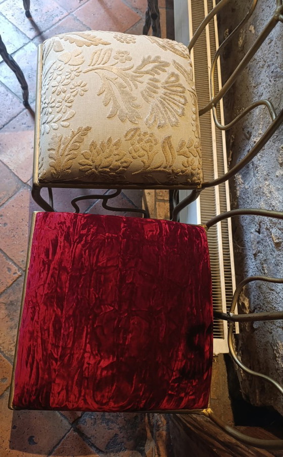 Pair of sculptural David Emery chairs in gilded metal – EMERY DAVID, Dining chairs (photo 3 of 7)
