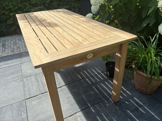 Image 1 of Barlow Tyrie teak garden table 150x71cm - as new