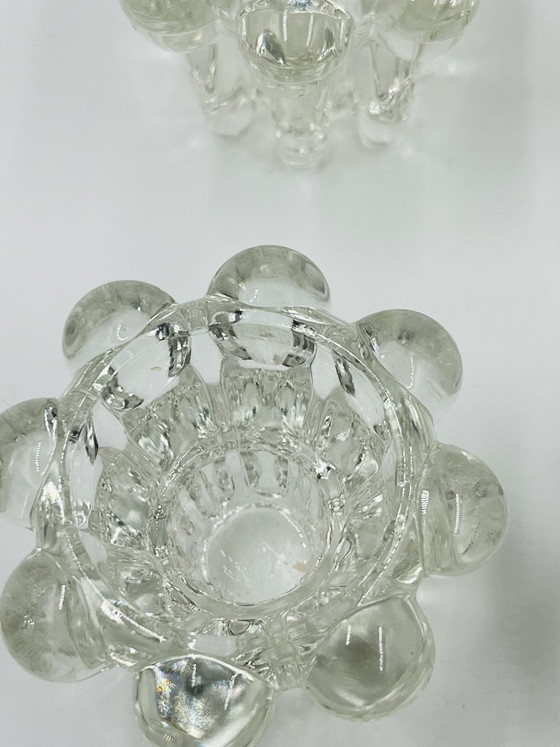 Set of 6 Vintage Flower Candlesticks by VMC Reims - 1960s – Candle holders, Glass (photo 5 of 12)