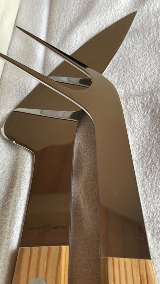 Cuchillo y Tenedor para Trinchar de Amboss Austria – Juegos de cubiertos, Madera, polished steel (photo 4 of 7)