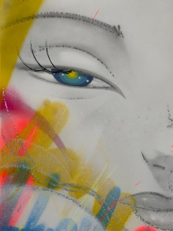 UTOPIA - Vandal White Précious - Tela d'artista incorniciata, Dipinti e disegni, Carta, Altro, Bianco, Modern (foto 10 di 15)