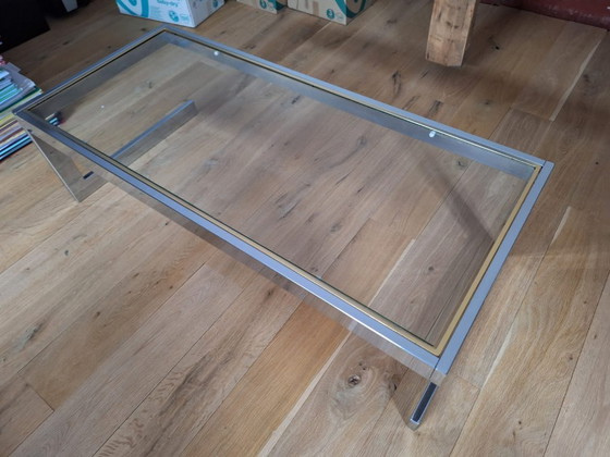 Image 1 of Chrome coffee table