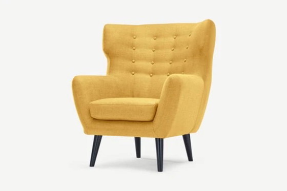 Image 1 of Made Kubrick fauteuil met gevleugelde rugleuning - okergeel