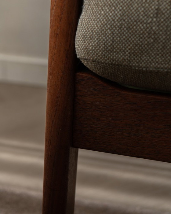 Image 1 of Vintage Senator tweezitsbank van Ole Wanscher voor Cado | Frame van Deens teakhout | Originele bekleding | Jaren 60