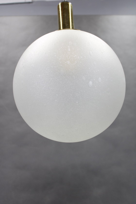 Image 1 of Lámpara colgante de cristal de los años 70 de Targetti, Italia