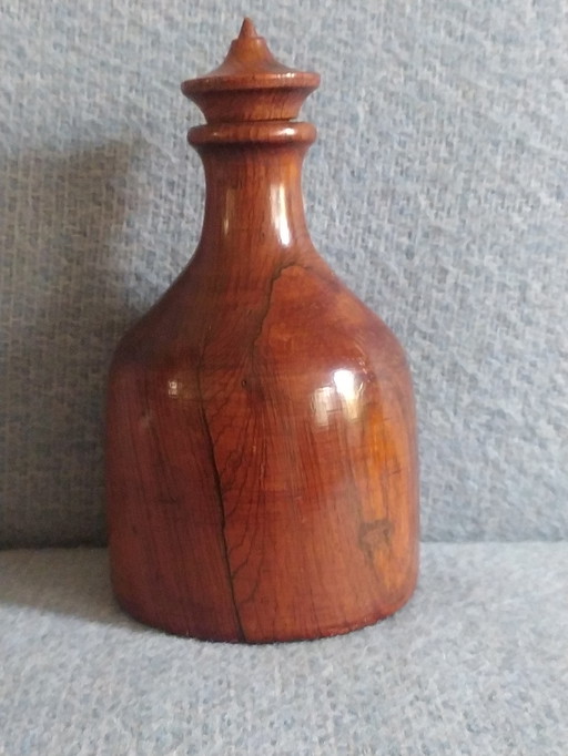 Bouteille décorative en bois de palissandre des années 1950