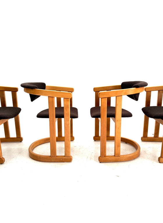 6x sedia da pranzo restaurata in faggio, Germania anni '70 – Sedie da pranzo, Legno, Tessile (photo 5 of 15)