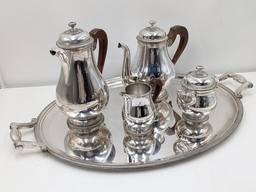 Christofle, Gallia - Service de tasses à thé - "Malmaison" - Plaqué argent