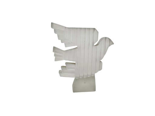 Leerdam Glass Factory - 'Bird' - frosted pressed glass - 1965