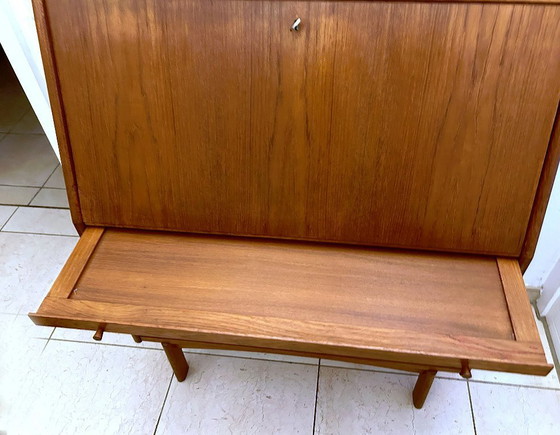 Image 1 of Vintage Deense secretaire Bernhard Pedersen & Zoon