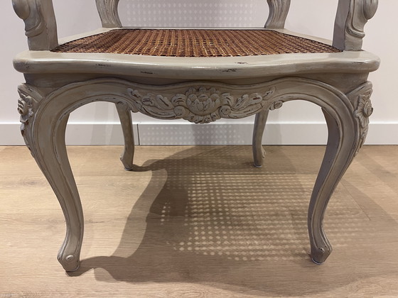 Image 1 of Klassischer Flamant-Sessel mit Rattan – zeitlos und elegant