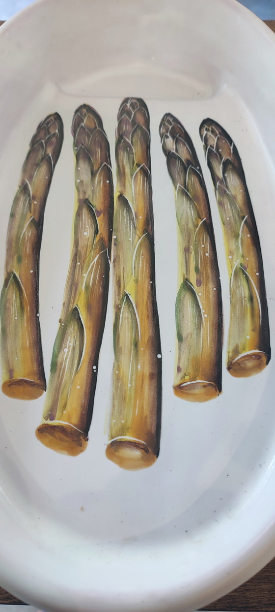 Image 1 of Vallauris ceramic asparagus dish