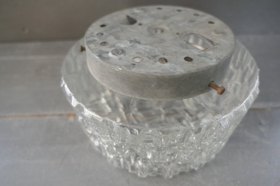 Plafoniera di design vintage in vetro strutturato trasparente – Plafoniere, Metallo (photo 15 of 15)