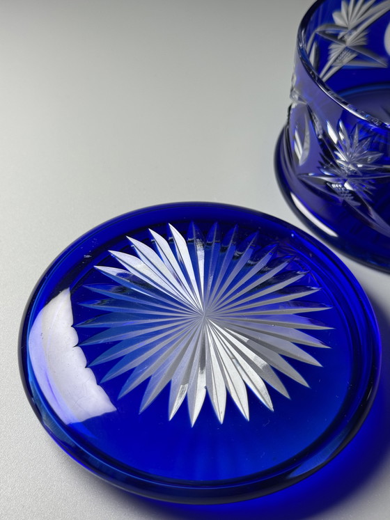 Image 1 of Bonbonnière Val Saint Lambert, modèle 3247/17 par Hubert Fouarge, Belgique, début des années 1900