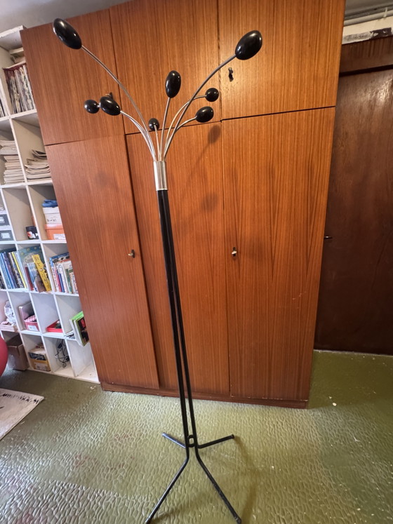 Appendiabiti di design italiano – Metallo cromato e laccato nero – Anni '60-'70 (photo 12 of 13)