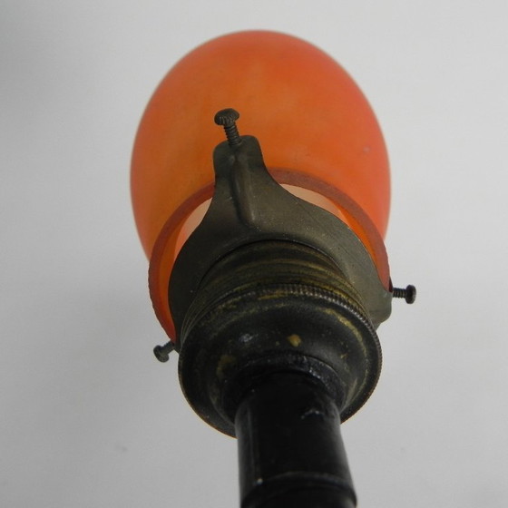 Image 1 of Lampada da scrivania ERPE con paralume in vetro arancione, anni '30