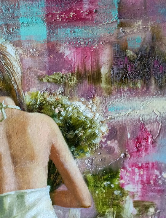 Original Oil Painting Abstract Figurative Girl Memories – Paintings & Drawings, Canvas (photo 4 of 13)