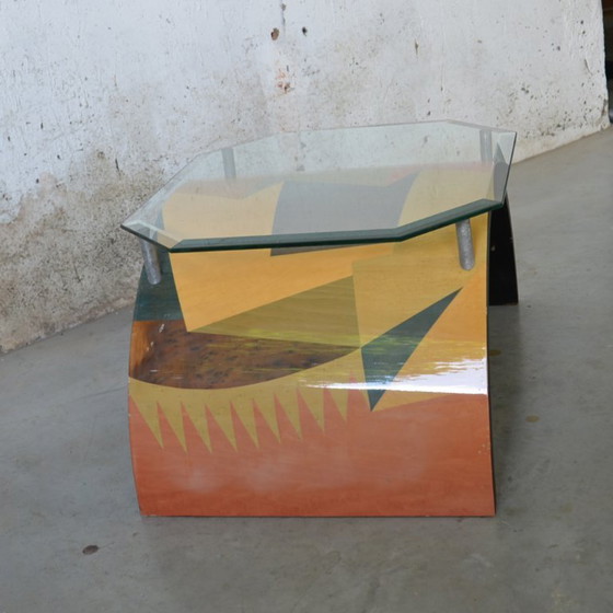 Image 1 of 1x geometrical print side table