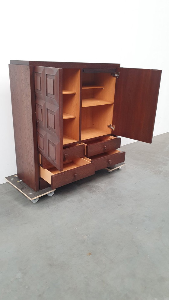 Image 1 of Brutalist vintage barkast cabinet highboard 70s bar