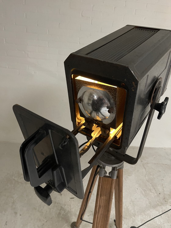 Image 1 of Lampe sur pied de théâtre, style industriel rétro art déco