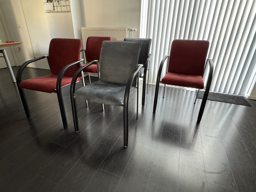 6x Leolux Cimaronne Eetkamerstoelen