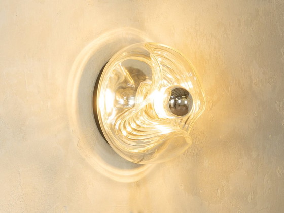 Wandleuchte WAVE aus den 1970er Jahren, Peill & Putzler – Wandleuchten, Glass, Metal (photo 2 of 7)