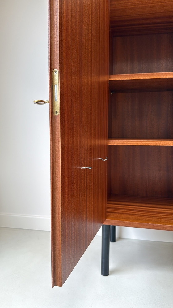 Image 1 of Vintage wooden cabinet with shelves and 1 door