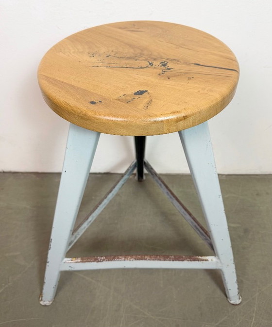 Image 1 of Grey Industrial Workshop Stool, 1960s