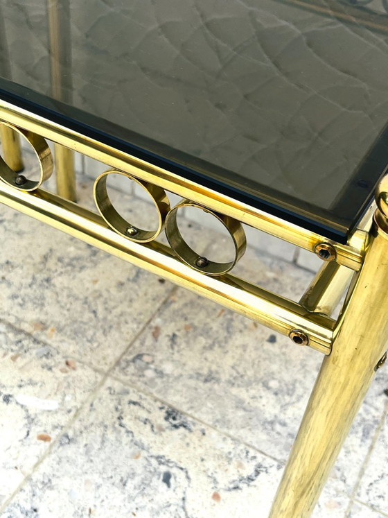 Pair of Belgo Chrome Side tables, Belgochrom, Brass, Gold (photo 6 of 14)