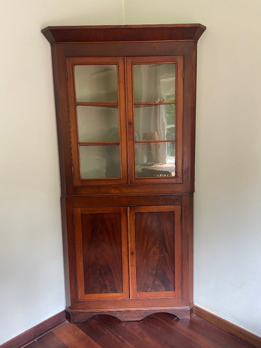 Vitrine et meuble de rangement antique, acajou