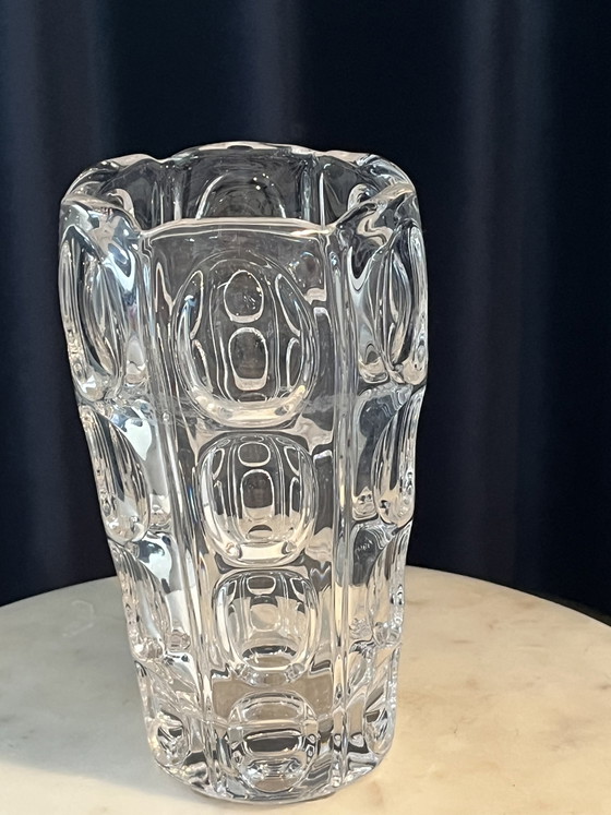 Image 1 of Vase vintage Sklo Union « Lens » style Mid-Century Modern