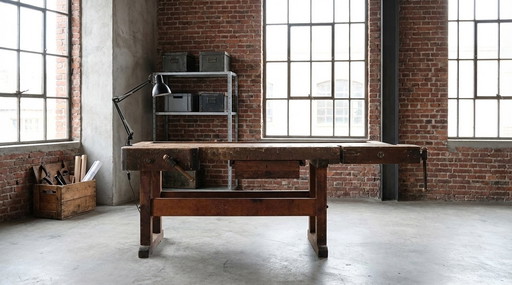 Vintage Industrial Work Bench Loft Design “Ulmia”