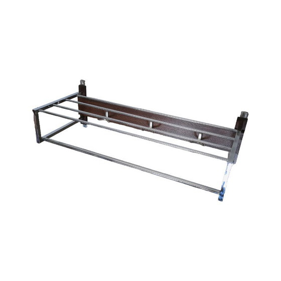 Image 1 of Vintage chromen en houten wandkapstok, jaren 70