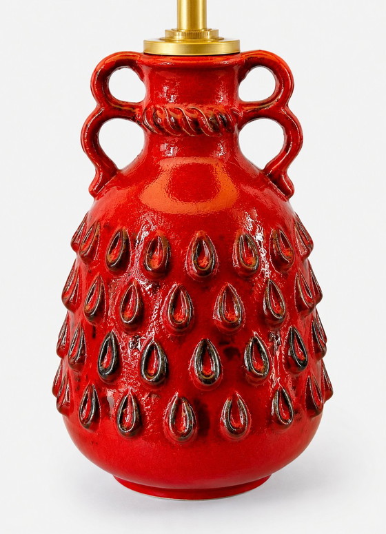 Image 1 of Strawberry vase lamp with Japanese fabric shade