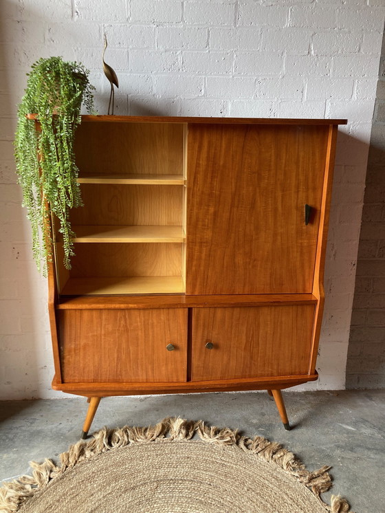 Image 1 of Buffet rétro vintage Mid Century, meuble haut, meuble de bar, vitrine d'exposition