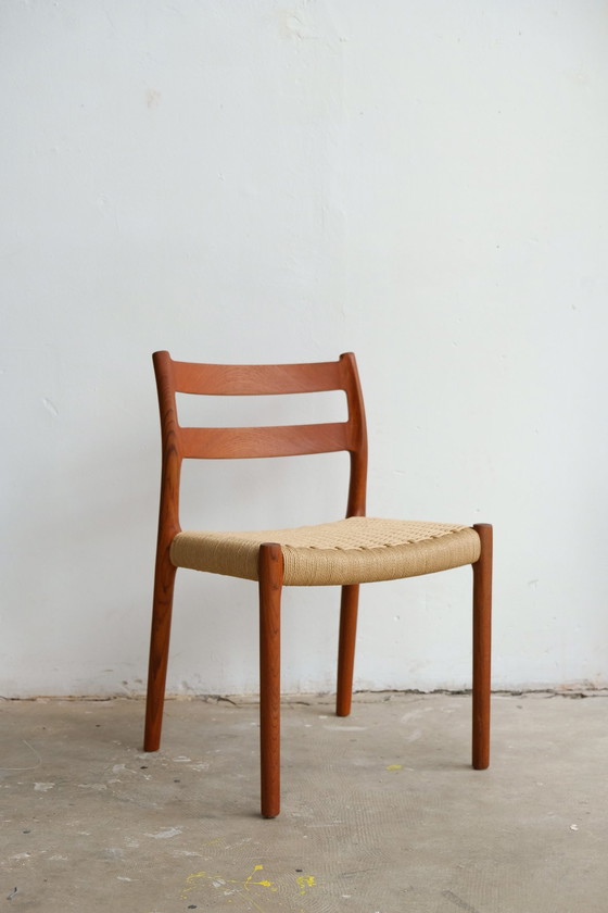 Image 1 of 3 sillas Niels Otto Moller 84 de teca