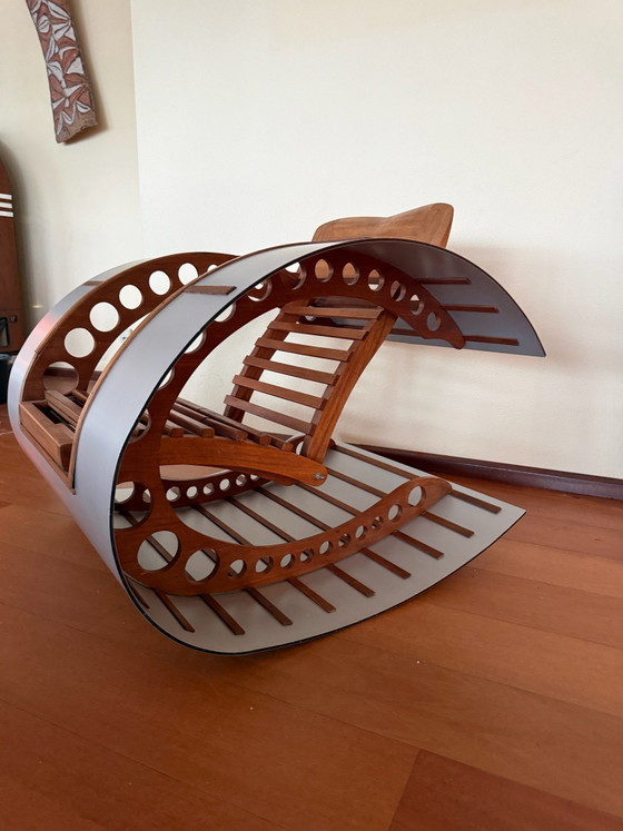 Design Rocking chair – Wood, Aluminium (photo 3 of 8)