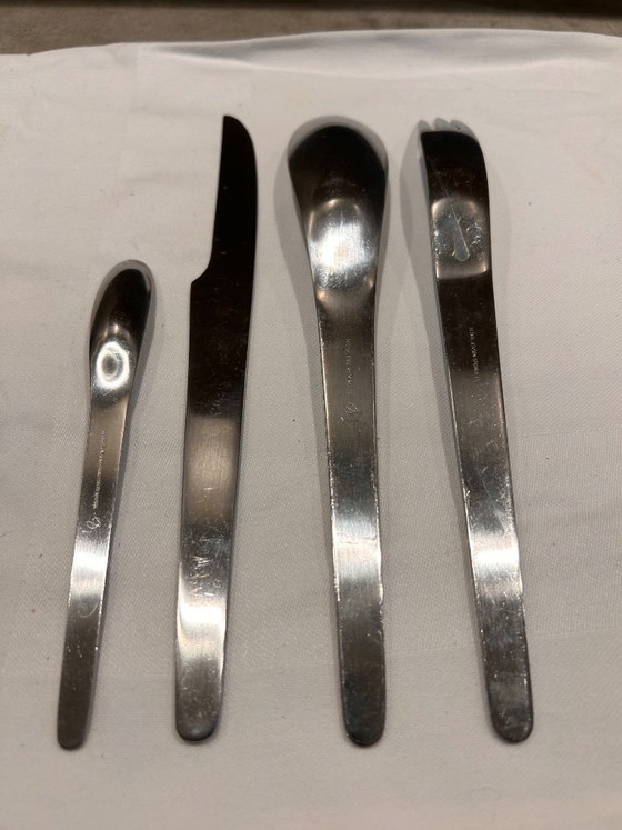 Image 1 of 48-piece designer cutlery set by Georg Jensen.