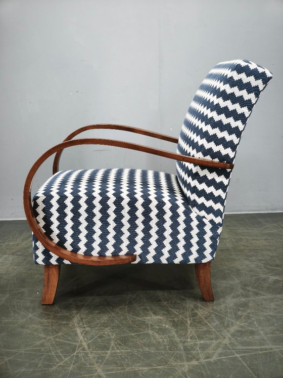 Image 1 of Jindřich Halabala Art Deco Lounge Chair, Tschechoslowakei, 1940er Jahre