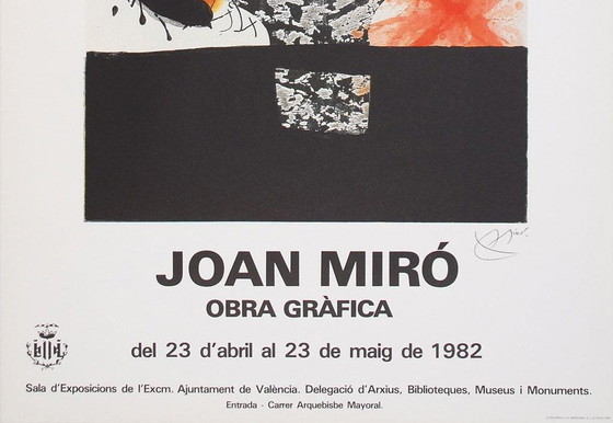 Image 1 of Joan Miró - Opera grafica, Manifesto della mostra del 1982